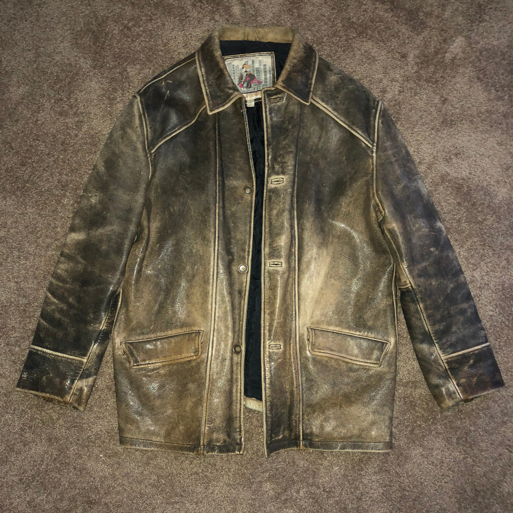 Rustic Brown Leather Jacket